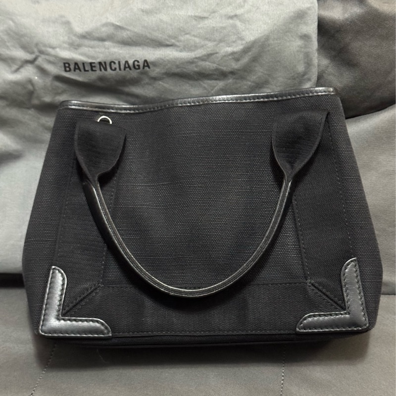 BALENCIAGA 黑色手提帆布包 子母包XS-1