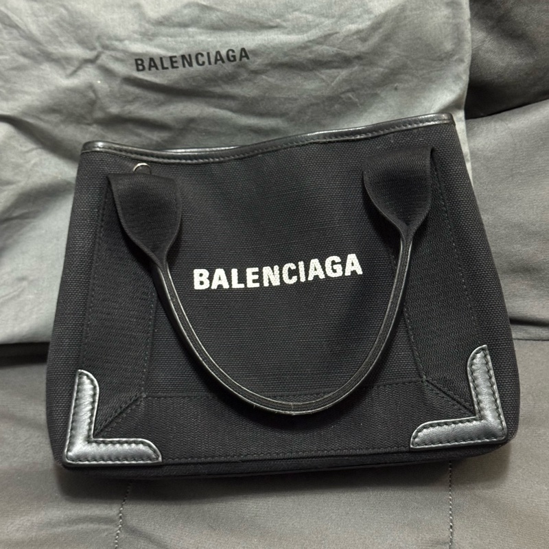 BALENCIAGA 黑色手提帆布包 子母包XS-5