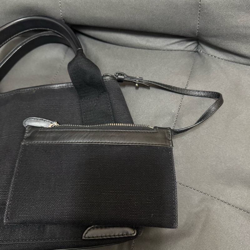 BALENCIAGA 黑色手提帆布包 子母包XS-9