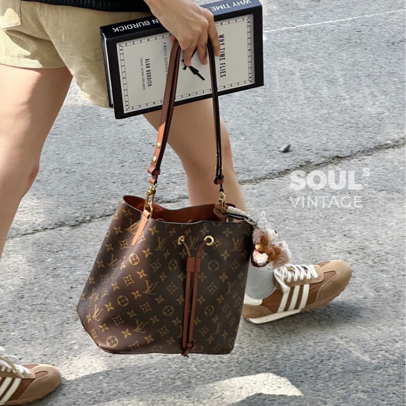 🥨路易威登水桶包LV原花棕色內裏Neo Noe MM水桶包 M44887-0