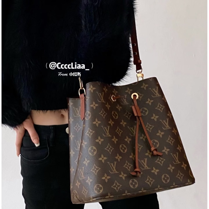 🥨路易威登水桶包LV原花棕色內裏Neo Noe MM水桶包 M44887-3