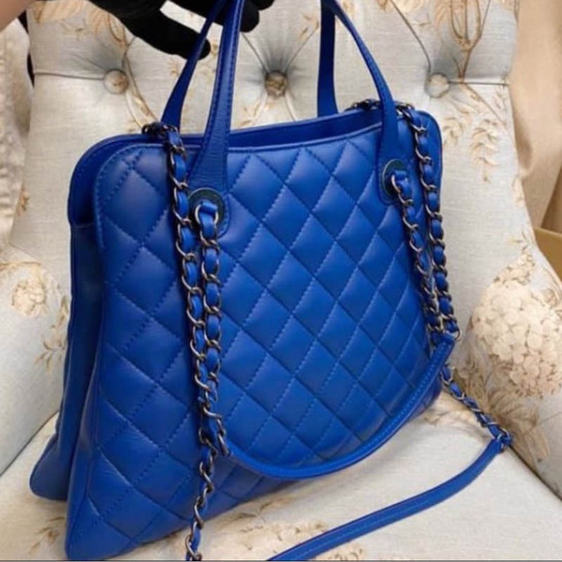 Chanel 全新未使用 希臘藍兩用美包-6