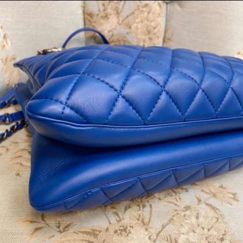 Chanel 全新未使用 希臘藍兩用美包-8