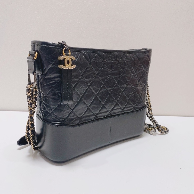 CHANEL黑金中號流浪肩背斜背包28*23*10 98新配件塵袋-4