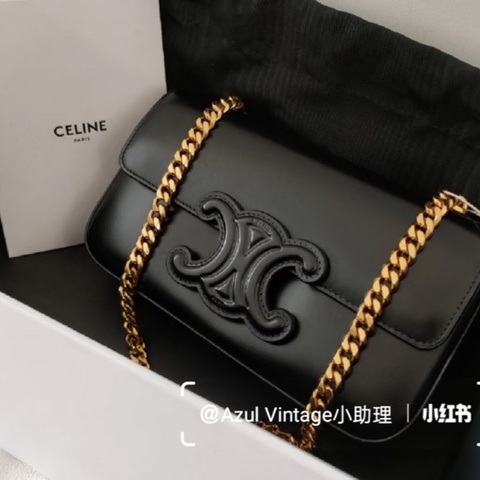 #過上新款在售12萬 #閒置🈶購證 Celine黑金凱旋門鏈條腋下包