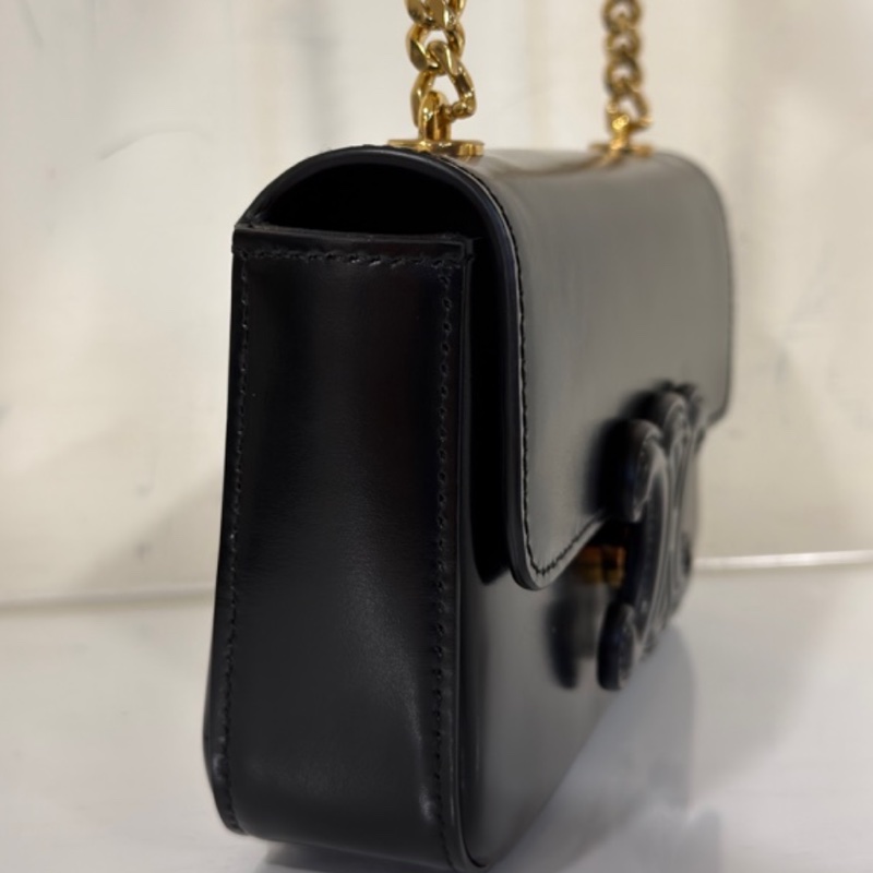 #過上新款在售12萬 #閒置🈶購證 Celine黑金凱旋門鏈條腋下包-16