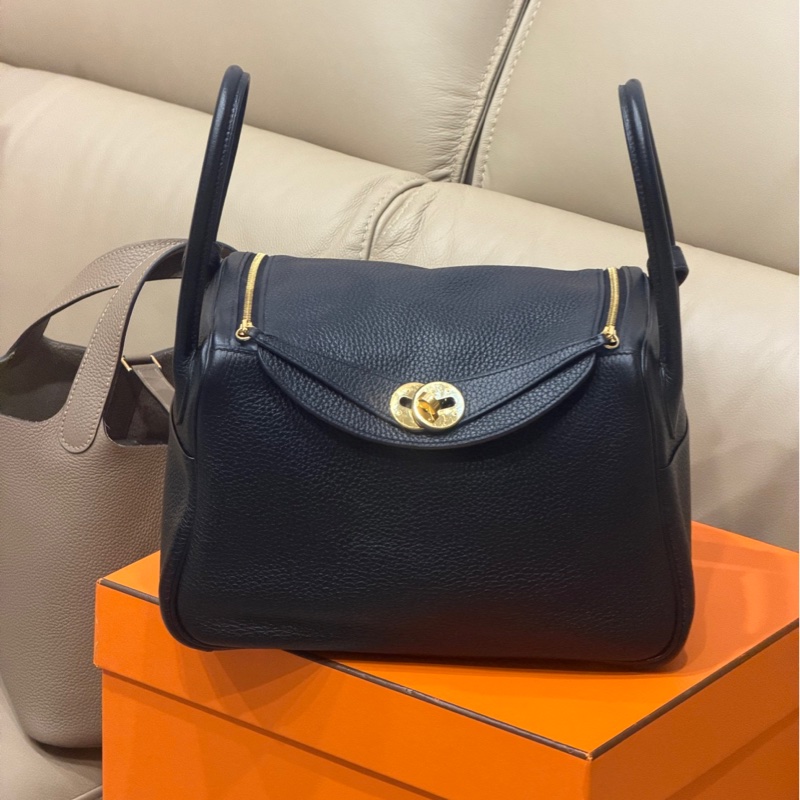 99新帶膜❤️ 愛馬仕 #lindy26 #黑金 #TC皮 #金釦-2