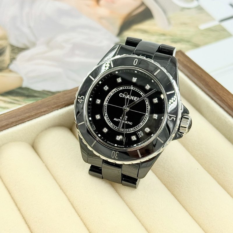 CHANEL - 黑色陶瓷J12點鑽Caliber手錶-2