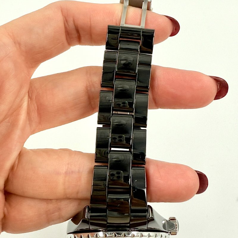 CHANEL - 黑色陶瓷J12點鑽Caliber手錶-12