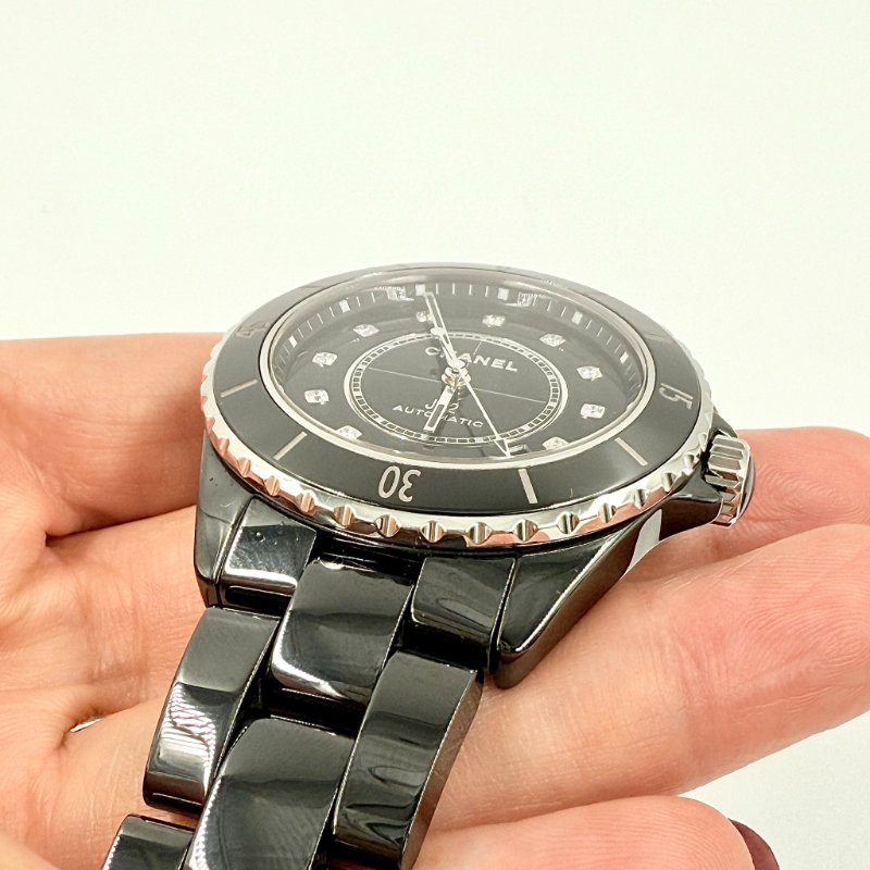 CHANEL - 黑色陶瓷J12點鑽Caliber手錶-18