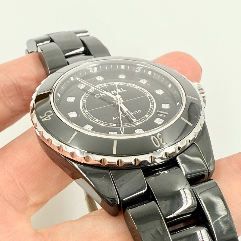 CHANEL - 黑色陶瓷J12點鑽Caliber手錶-19
