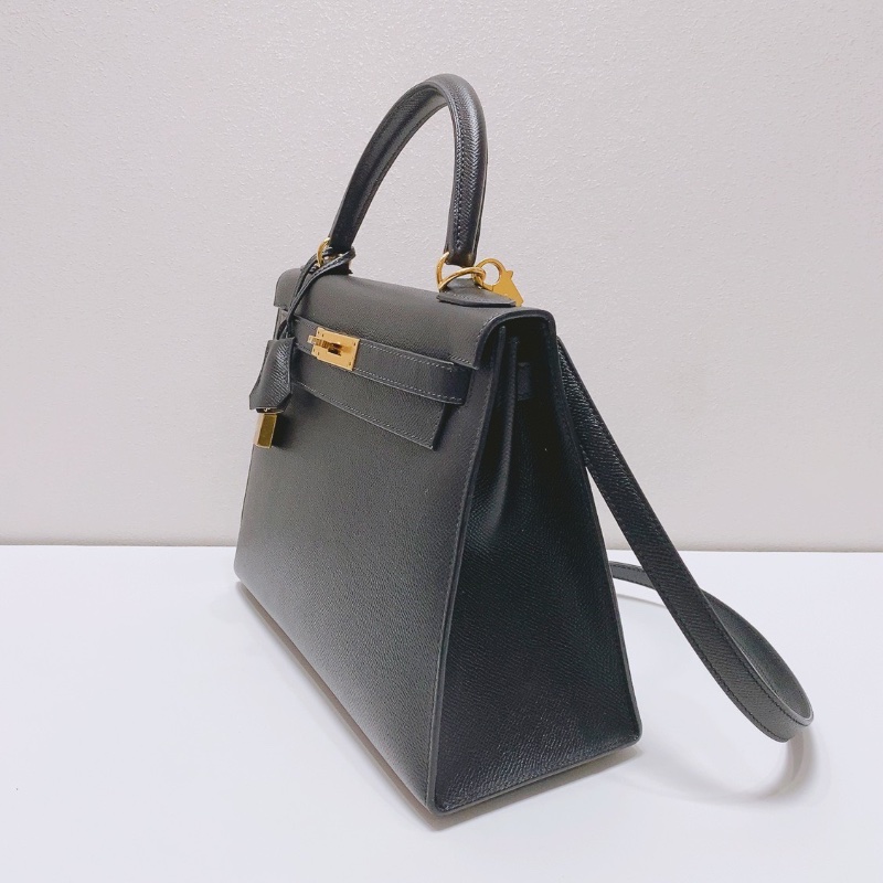 Hermes kelly28黑金EP皮肩背包28x11x20 98新配件塵袋盒子鎖頭鑰匙雨衣-3