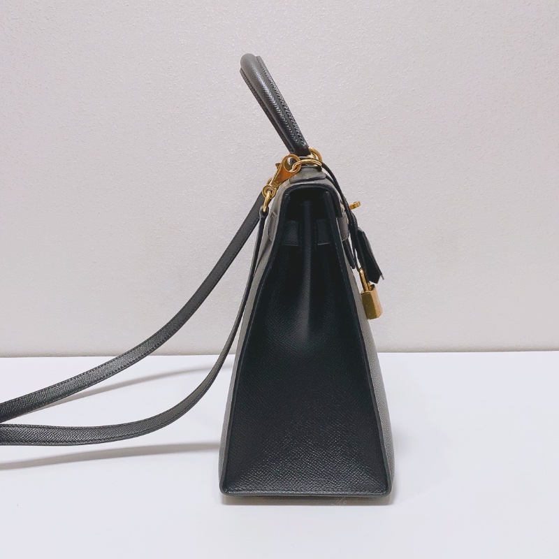 Hermes kelly28黑金EP皮肩背包28x11x20 98新配件塵袋盒子鎖頭鑰匙雨衣-4
