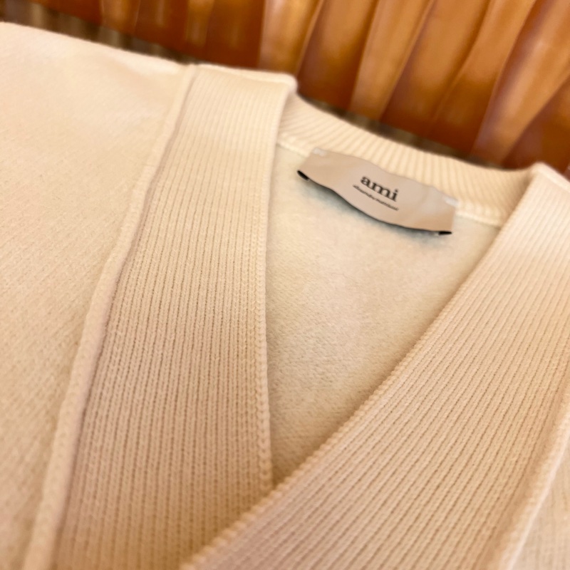『AMI』 白色大愛心❤️羊毛開襟外套[S]&[M]-13
