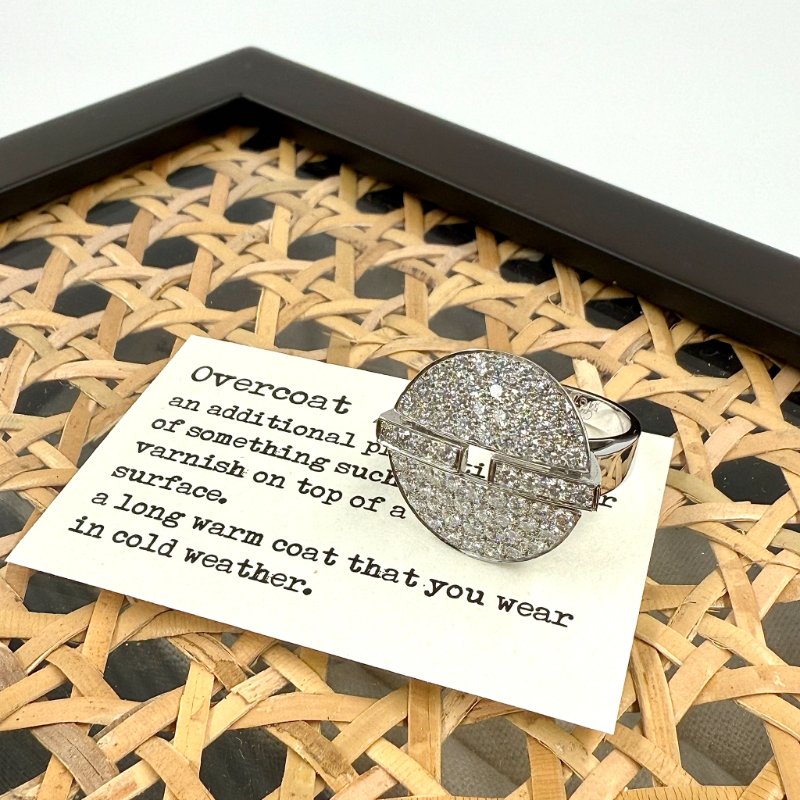 CARITER - 白K金圓形滿鑽 Himalia 戒指-1