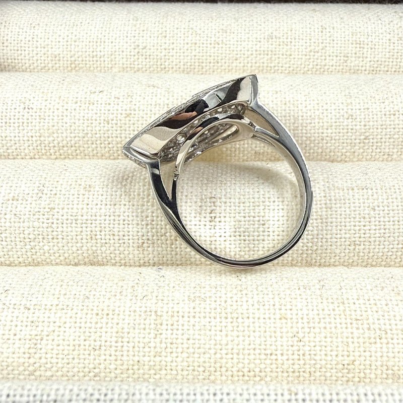 CARITER - 白K金圓形滿鑽 Himalia 戒指-9