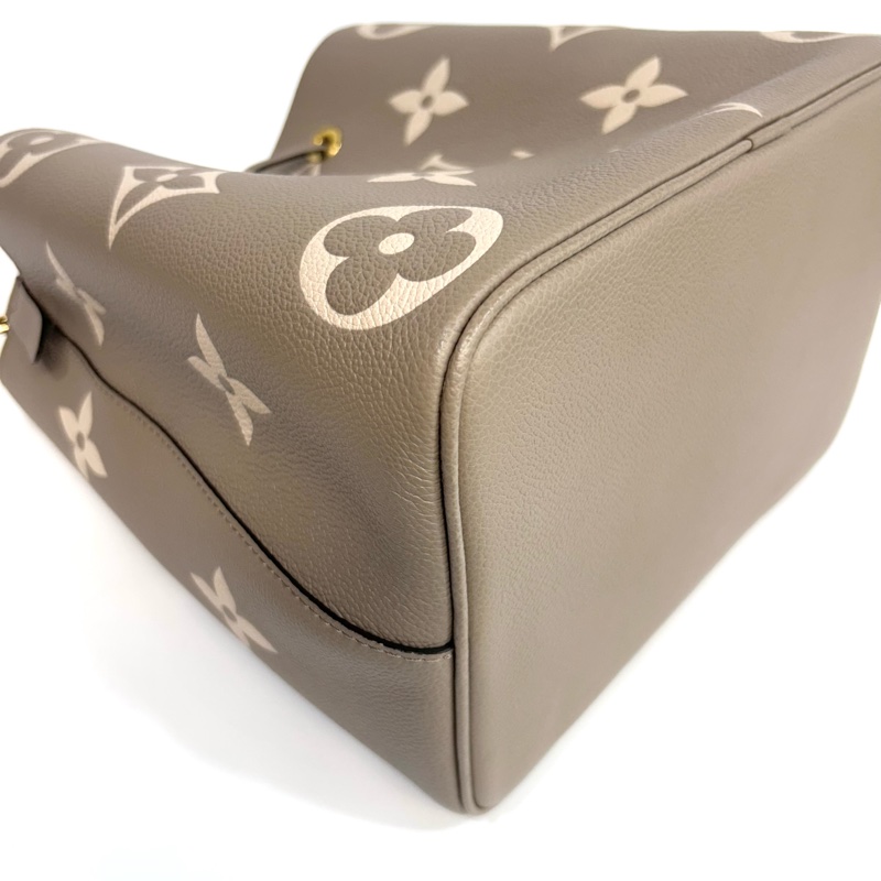 🩶路易威登大象灰水桶包LV斑鳩灰牛皮NéoNoé MM抽繩水桶包M45555-11