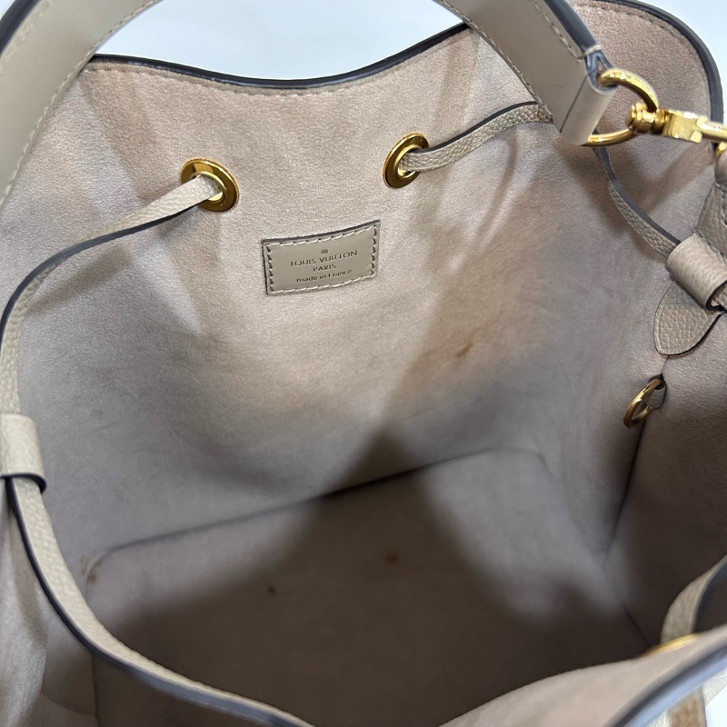 🩶路易威登大象灰水桶包LV斑鳩灰牛皮NéoNoé MM抽繩水桶包M45555-15