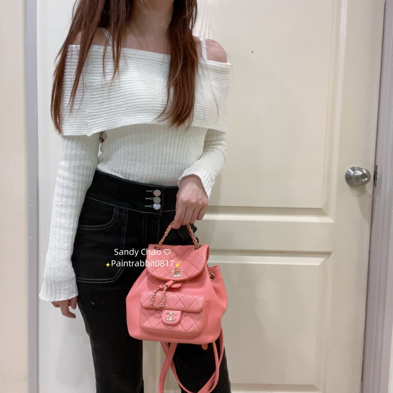 ෆ Chanel Duma後背包 粉色青蛙後背🌸-3