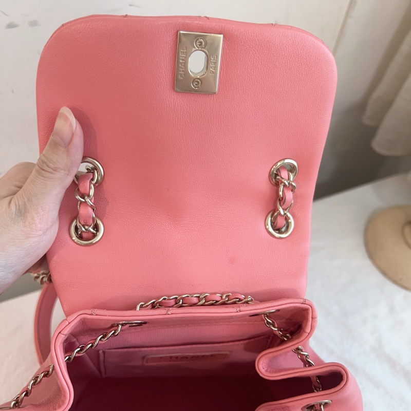 ෆ Chanel Duma後背包 粉色青蛙後背🌸-22