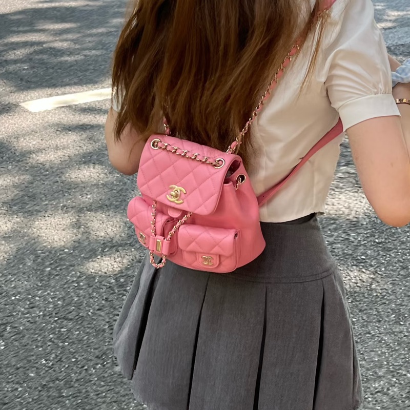 ෆ Chanel Duma後背包 粉色青蛙後背🌸-5