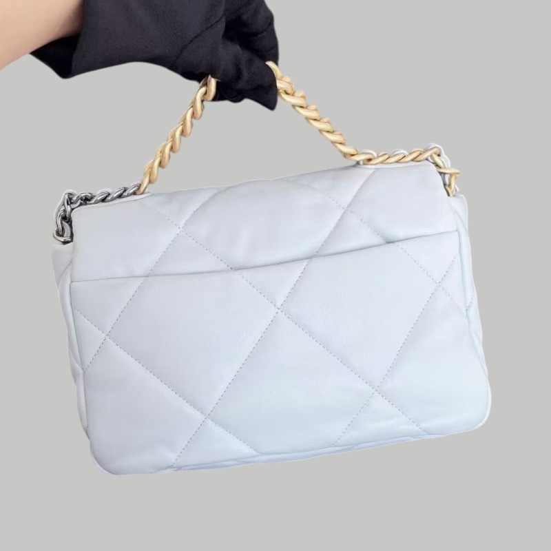 Chanel 19bag  small淺藍色-1