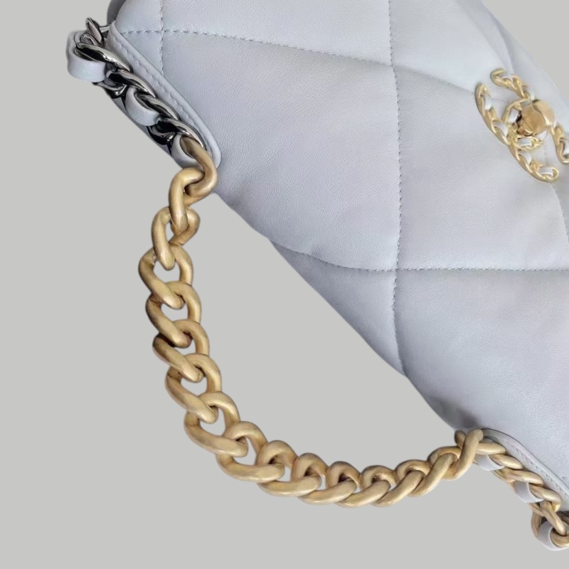 Chanel 19bag  small淺藍色-5
