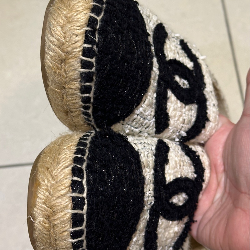 98新 超級美鞋🤍香奈兒黑白毛呢漁夫鞋-2