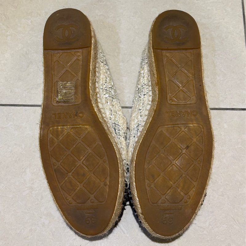 98新 超級美鞋🤍香奈兒黑白毛呢漁夫鞋-6