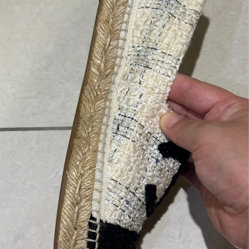 98新 超級美鞋🤍香奈兒黑白毛呢漁夫鞋-8