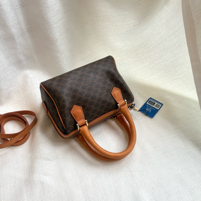Celine 凱旋門老花波士頓斜挎包 Macadam boston crossbody bag-4