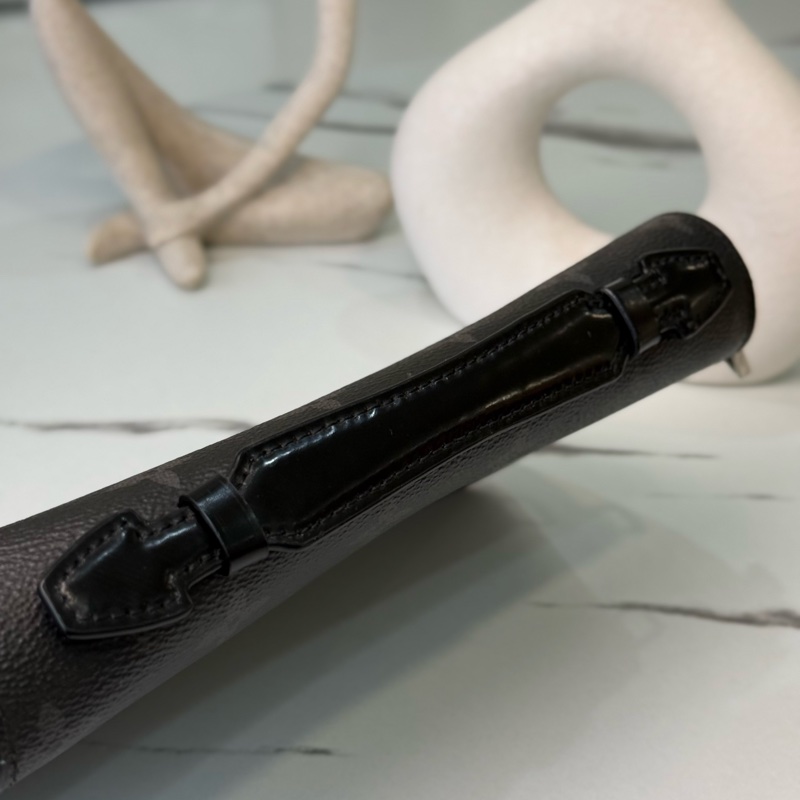 Lv Zippy Xl 黑老花商務手拿包/長夾-5