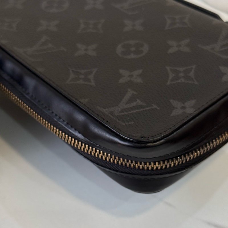 Lv Zippy Xl 黑老花商務手拿包/長夾-6