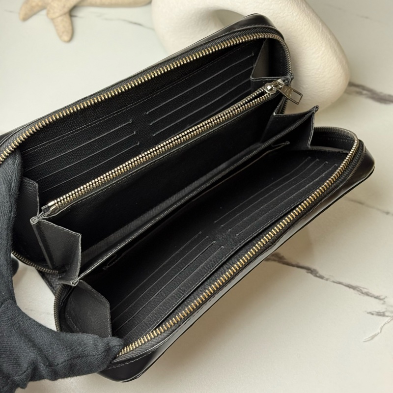 Lv Zippy Xl 黑老花商務手拿包/長夾-14