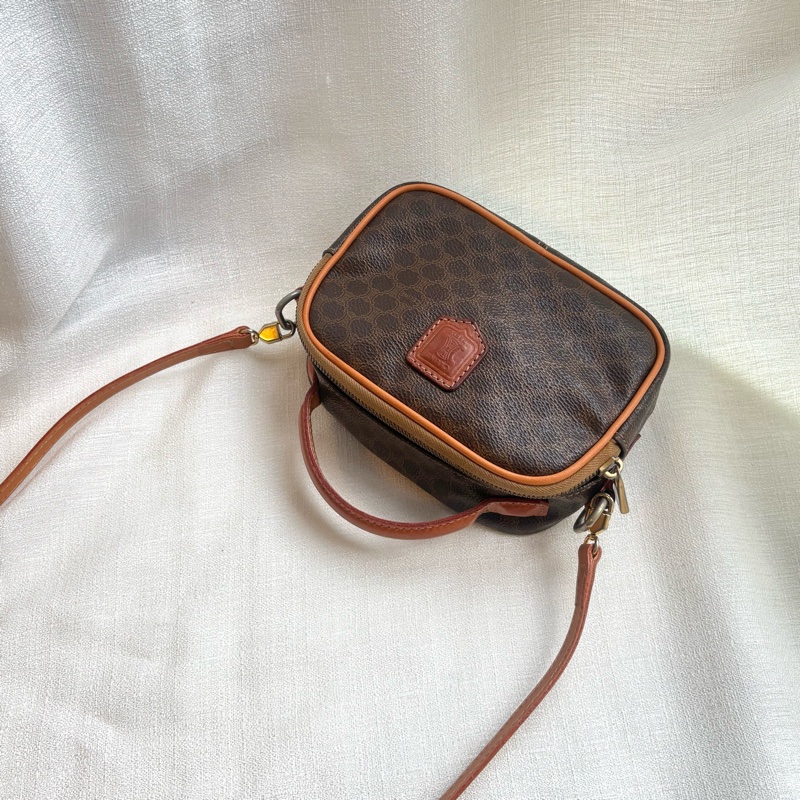 Celine 中古凱旋門手提相機包 Macadam Vintage handle camera bag 斜挎包-1