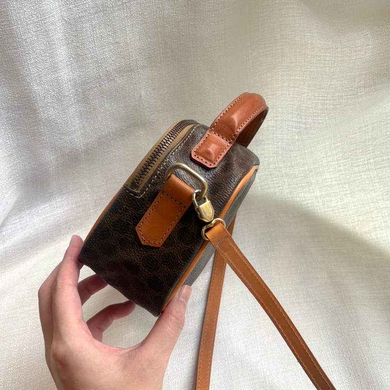 Celine 中古凱旋門手提相機包 Macadam Vintage handle camera bag 斜挎包-3