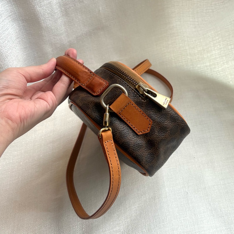 Celine 中古凱旋門手提相機包 Macadam Vintage handle camera bag 斜挎包-4
