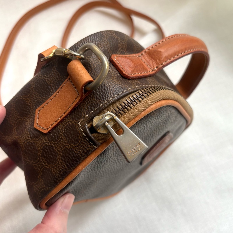 Celine 中古凱旋門手提相機包 Macadam Vintage handle camera bag 斜挎包-10