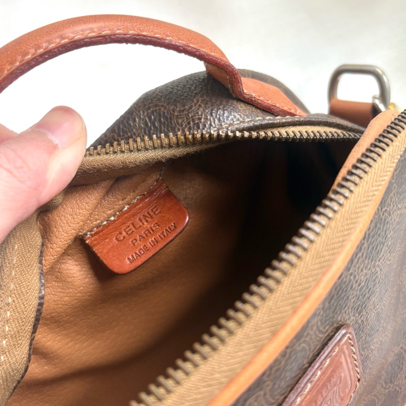 Celine 中古凱旋門手提相機包 Macadam Vintage handle camera bag 斜挎包-11