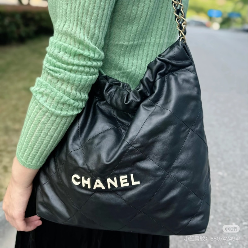 Chanel 香奈兒 22 Bag 黑金 小號-22