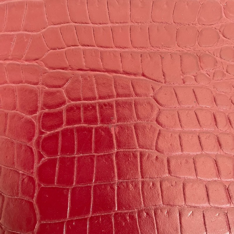 YSL紅色鱷壓紋kate中號流蘇肩背包斜背包-23