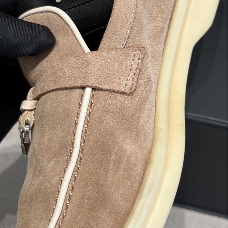 97新 Loro piana鎖扣吊墜高級羊絨鑲邊樂福鞋 37碼-5