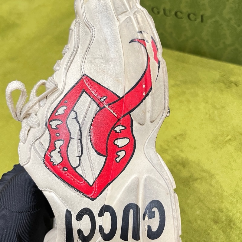 Gucci古馳紅唇老爹髒髒鞋 35碼-13
