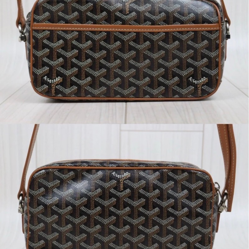 「JL 精品代購」98新Goyard 棕色相機包-2