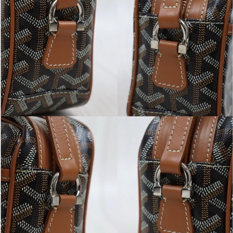 「JL 精品代購」98新Goyard 棕色相機包-4