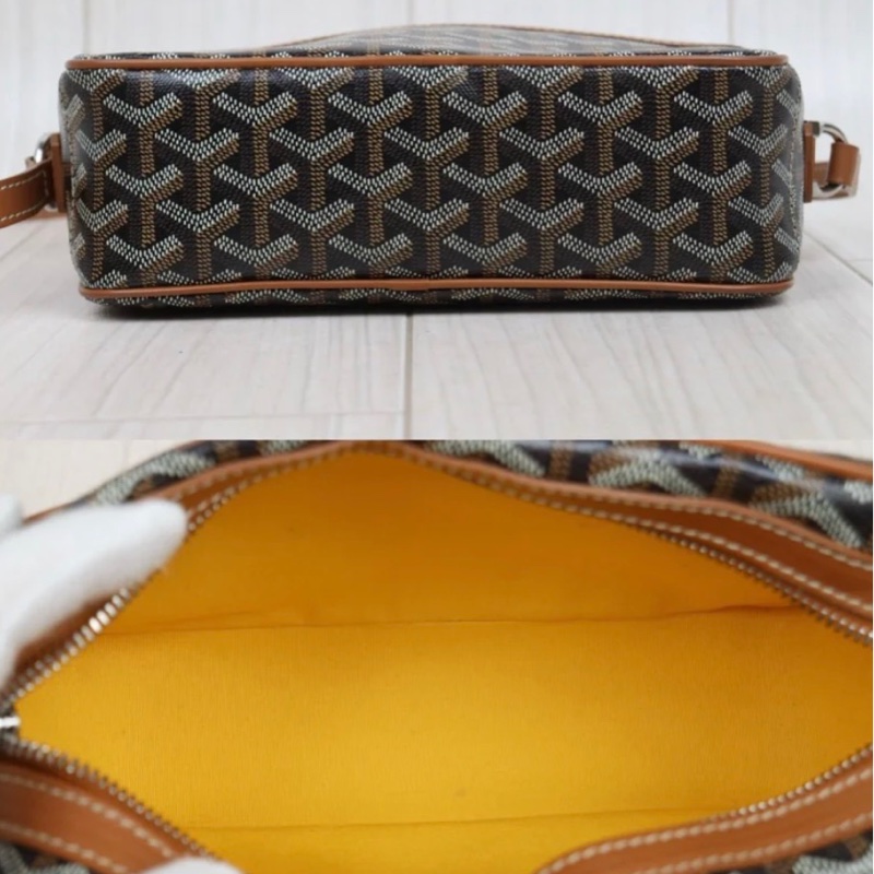 「JL 精品代購」98新Goyard 棕色相機包-5