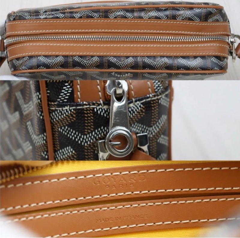 「JL 精品代購」98新Goyard 棕色相機包-7