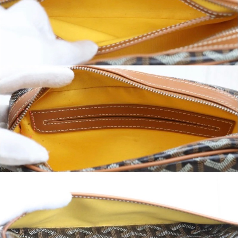 「JL 精品代購」98新Goyard 棕色相機包-8