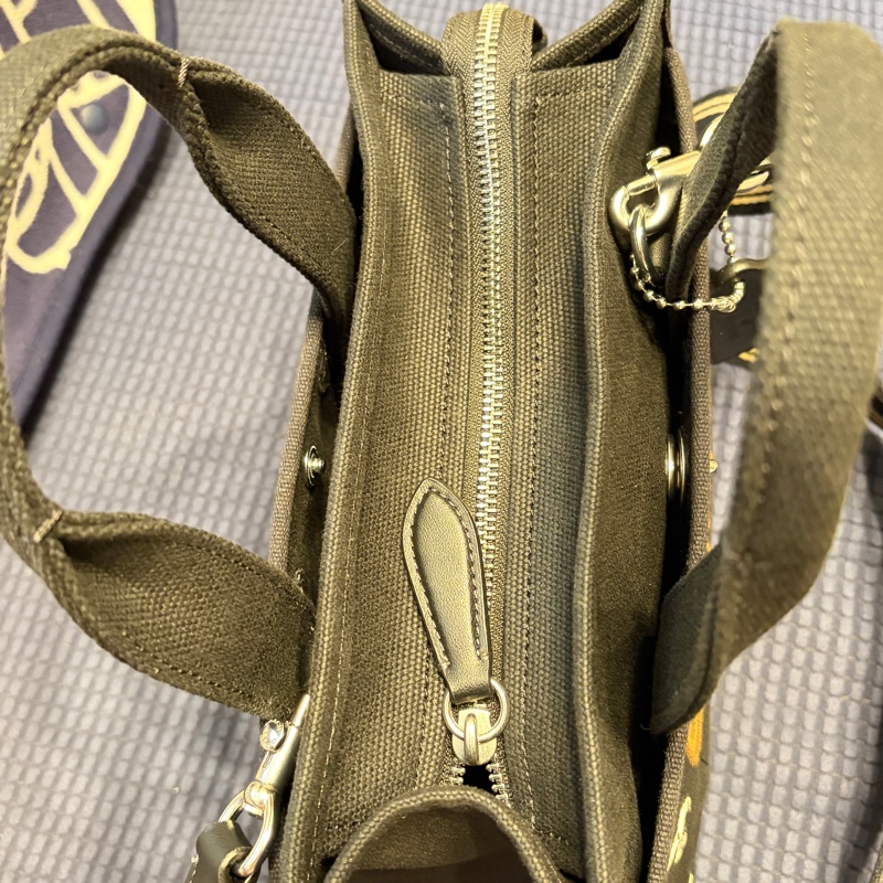 Coach 聯名Snoopy  刺繡帆布托特包 二手-1