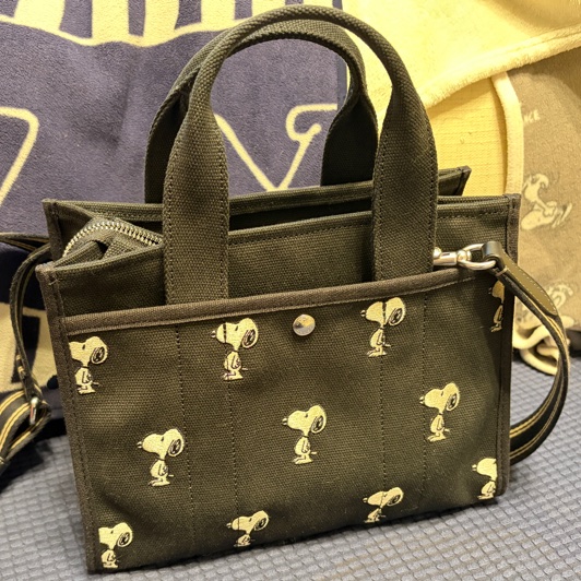 Coach 聯名Snoopy  刺繡帆布托特包 二手-6